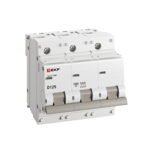 Автоматический выключатель 3P 125А (D) 10kA ВА 47-100M без теплового расцепителя PROxima | код mcb47100m-3-125D-pro | EKF фото 4