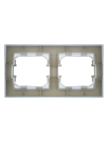BRITE Рамка 2-местная IP44 РУ-2-БрА-44 алюминий | код BR-M22-44-K47 | IEK фото 2