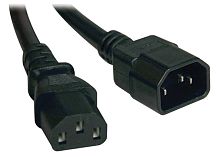 ITK Кабель электропитания PDU 3х1,5мм2 2м с разъёмами С13-C14 | код PC-C13C14-2M | IEK