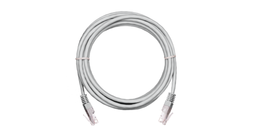 Коммутационный шнур NETLAN U/UTP 4 пары, Кат.6 (Класс E), 250МГц, 2хRJ45/8P8C, T568B, заливной, многожильный, BC (чистая медь), PVC нг(B), серый, 2м, уп-ка 10шт. | код EC-PC4UE55B-BC-PVC-020-GY-10 | NETLAN