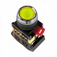 Кнопка ABLFS-22 желтый d22мм неон/220В 1з+1р (ANDELI) | код ADL10-023 | ANDELI