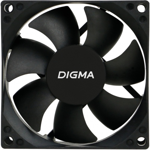 Вентилятор для корпуса Digma DFan-80 80х80x25 черный 3-pin 4-pin (Molex) 23дБ Ret | код 1867342 | DIGMA