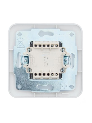 Выключатель 1-кл. 1п СП ASTI 10А IP20 в сборе бел. LEZARD 7081-0202-100 фото 3