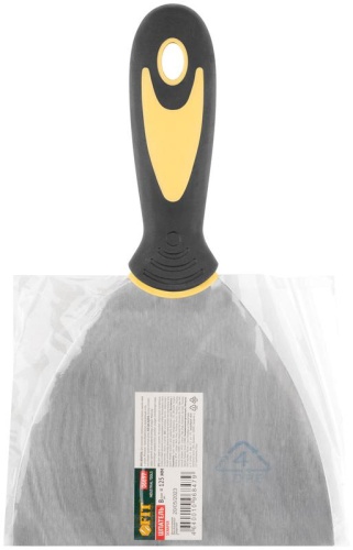 Шпатель, нерж.сталь, прорезиненная ручка 5'' (125 мм) | код 6697 | FIT фото 3