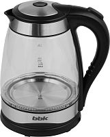Чайник электрический BBK EK1729G 1.7л. 2200Вт черный корпус: стекло | код 1396920 | BBK