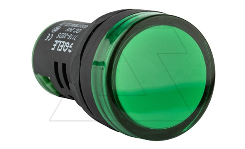 Индикатор светодиодный моноблочный AD116-22DS, зеленый, LED 380VAC, IP65, 22mm | код AD116-22DS/G32 | GQELE