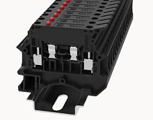 DC4-HE-LD250-01P-13-00Z(H) Клемма винтовая DC, 4 мм.кв., под предохранитель, св. индикация 230V, черный | код 11020000121 | DEGSON