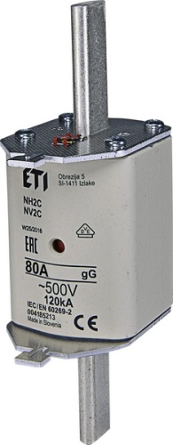Предохранитель NH-2C/gG 80A 500V KOMBI | код 004185213 | ETI