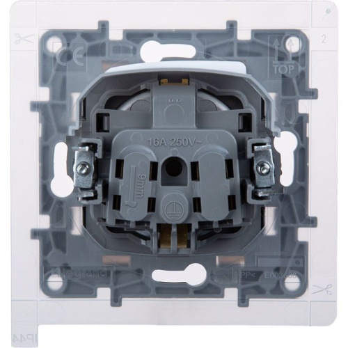 Розетка с заземлением IP44 - Legrand Etika - со шторками с защитной крышкой 16А 250В винтовые зажимы - алюминий | код 672426 | Legrand фото 4