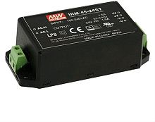 Источник питания AC-DC, 45.6 Вт, вход 85...264В AC 47...440 Гц, выход 12В/3.8А, изоляция 3000В AC, на площадке под винт, 109x52.5x33.5мм, -30...+70C | код IRM-45-12ST | MeanWell