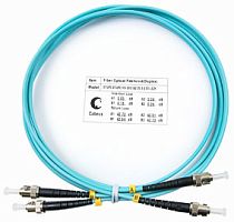 Cabeus FOP-50-ST-ST-10m Шнур оптический duplex ST-ST 50/125 mm OM3 10м LSZH | код 8500c | Cabeus