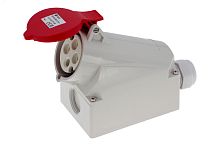 Розетка настенная 32A/400V/3P+E/IP44 | код CA1425 | INPIN