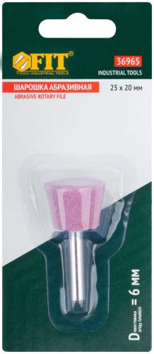 Шарошка абразивная (по металлу), хвостовик 6 мм, трапеция 25x20 мм | код 36965 | FIT фото 3 Шарошка абразивная (по металлу), хвостовик 6 мм, трапеция 25x20 мм | код 36965 | FIT фото 3
