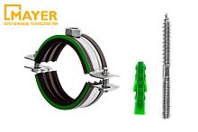Хомут сантехнический Mayer со шпилькой 10х100 и дюбелем д/труб 4' (108-116мм) гайка М10 | код 140400100 | MAYER,МАЙЕР