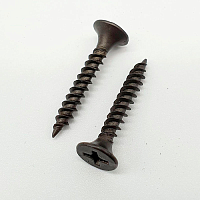 Саморез гипсокартон/дерево 3.5х25 черный | код screw-GD-25-sht | Крепдил