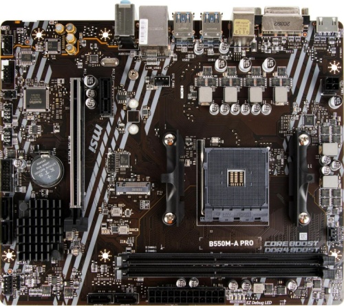 Материнская плата MSI B550M-A PRO Soc-AM4 AMD B550 2xDDR4 mATX AC`97 8ch(7.1) GbLAN RAID+DVI+HDMI | код 1474377 | MSI