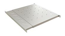 Hyperline TSD3L-0.5U-405/700-RAL7035 Полка c 19 креплением, раздвижная, 0.5U, с регулируемой глубиной установки от 405 мм до 700 мм, нагрузка до 60 кг, для установки в шкафы глубиной 600-800 мм, цвет серый | код 449618 | Hyperline