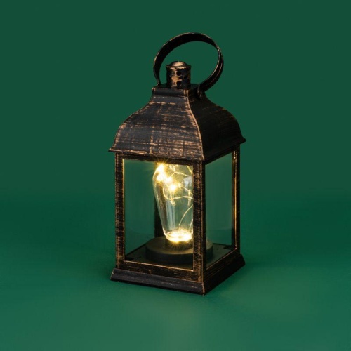 Фонарь декоративный 10.5х10.5х22.5см тепл. бел. со свечкой корпус бронз. Neon-Night 513-053 фото 10