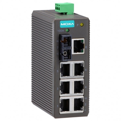 Коммутатор EDS-208-M-SC Ethernet switch 7 10/100BaseTx ports,1 MM 100Fx port | код 00-01163883 | MOXA
