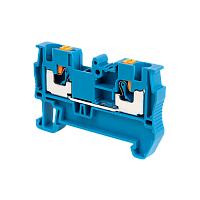Клемма push-in проходная, 4 мм?, синяя MTP-4BL | код 136794 | MEYERTEC
