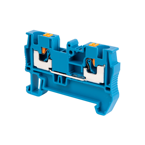 Клемма push-in проходная, 4 мм?, синяя MTP-4BL | код 136794 | MEYERTEC