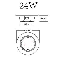 Светильник светодиодный встраиваемый LED 21-24-6K круглый 24Вт 6500К | код Б0062149 | ЭРА
