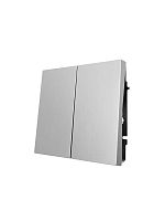 ZIMA Выключатель 2-ой серый матовый безвинтовой зажим/клемма LEZARD | код 704-7488-101QC | LEZARD