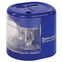 Точилка электрическая BRAUBERG Extra, два отверстия 6-8/9-12 мм, питание от 4 батареек АА, 228423 | код 228423 | BRAUBERG