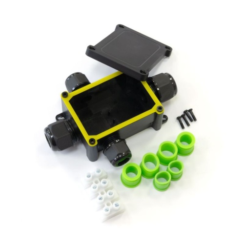 Коробка распределительная 4-вводная IP68 ПА66 40А 450В d5-14 мм 135х96х42 черная | код PR08.13149 | Промрукав фото 2