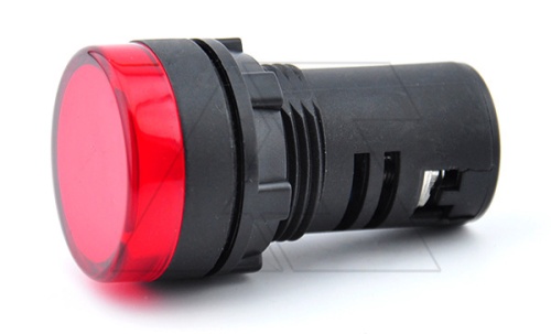 Светосигнальная арматура SEL 230VDC, 22mm, IP65, красная | код SEL-22D-230V-R-SD | SEL
