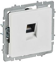 BRITE Розетка компьютерная RJ45 кат.6 РК11-БрАБ арктический белый IEK | код BR-K10-2-K91 | IEK