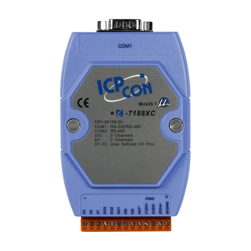 I-7188XC/512/RTC CR Embedded Controller with developing tool kit and 512 flash,128 SRAM, Minios7 with RTC(re | код 00-01157454 | ICP DAS