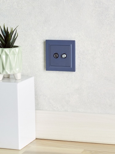 BRITE Розетка двойная TV+SAT РТВ/РСп12-БрМ маренго | код BR-AF20-O-K35 | IEK фото 6