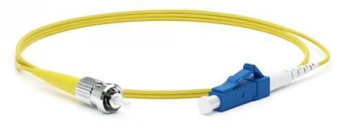 Патч-корд волоконно-оптический (шнур) SM 9/125 (OS2) LC/UPC-ST/UPC 2 мм simplex LSZH 5 м, Hyperline FC-S2-9-LC/UR-ST/UR-H-5M-LSZH-YL | код 247468 | Hyperline