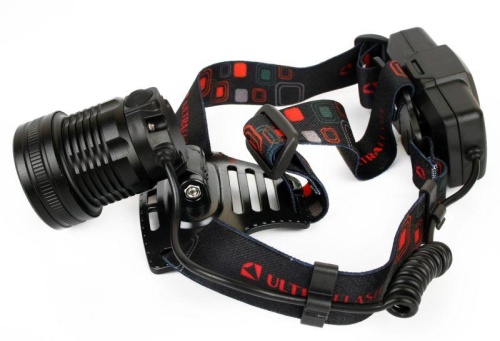 Фонарь аккумуляторный налобный E1335 2LED 4Вт фокус 4 режима аккум. 3.7В метал. черн. (бокс) Ultraflash 13905 фото 3