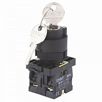 Переключатель NP2-EG54, 3 положения возвратом, 2НЗ, IP40 (R) | код 576028 | CHINT