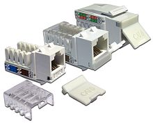 Модуль Keystone, RJ45, кат.6, UTP, 90 градусов, со шторкой, белый | код LAN-OK45U6/90-WH | LANMASTER