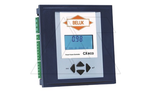 Регулятор BLR-ACXeco (ACXE06R), 6(7) ступеней, измерение THDI/THDU/°C, Umin/Umax, 90_550VAC, фронт IP41 | код 1250961 | Beluk