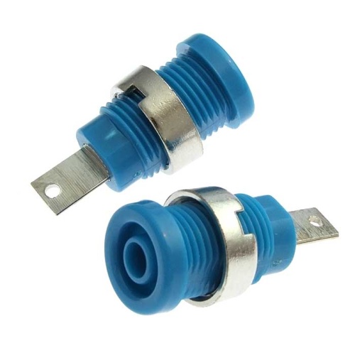 Гнездо RUICHI Z013 4 мм panel jack синий, на панель под пайку | код 106928 | Ruichi