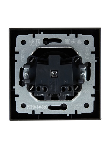 Розетка СП BRITE РСР10-1-0-БрС 10А в сборе без заземл. без защ. шторок сталь | код BR-R10-10-K46-F | IEK фото 6