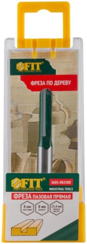 Фреза пазовая прямая с двойным лезвием DxHxL=8х25х60 мм | код 3601-082508 | FIT фото 4