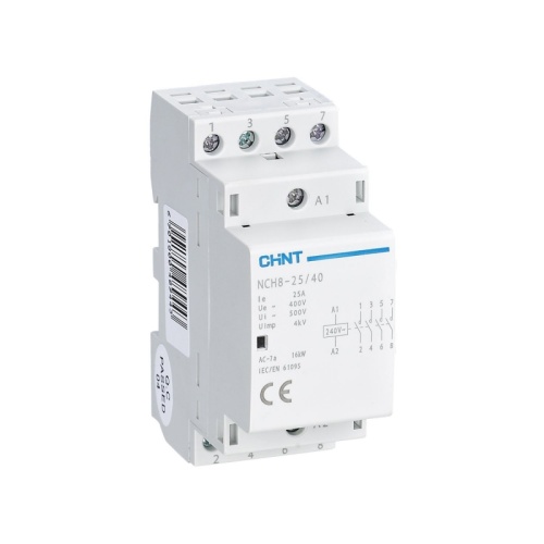 Контактор модульный NCH8-25/40 25A 4НО AC24В 50Гц соответствует стандарту ROHS (CHINT) | код 256090 | CHINT