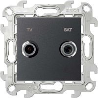 Розетка TV-SAT оконечная, графит | код 2410486-038 | Simon