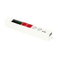 US+ Блок 2хРозетка БЕЛАЯ+2хРозетка КРАСНАЯ+2USB A/C +место (45х90) под VDI БЕЛЫЙ | код INS44268 | Systeme Electric