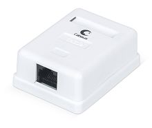 Розетка компьютерная RJ-45. категория 5e. одинарная. внешняя. Dual IDC | код WS-8P8C-Cat.5e-1 | Cabeus