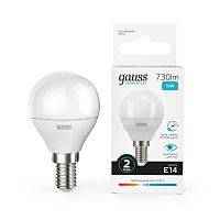 Лампа светодиодная Elementary Globe 10Вт E14 4100К | Код. 53120 | Gauss