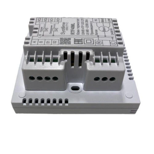 Термостат комнатный цифровой, для 4тр 3ск FCU и 2-поз.клап, 1UI 5DO Modbus ~220В бел BS | код RTF4IML | Systeme Electric фото 6