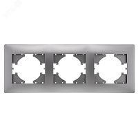 GUSI Bravo РАМКА 3-местная, цвет серебро. | код С1030-004 | GUSI ELECTRIC