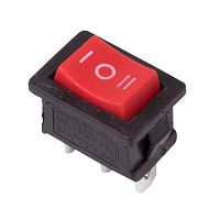 Выключатель клавишный 250В 6А (3с) ON-OFF-ON красн. с нейтралью Mini (RWB-205; SC-768) | Код. 36-2144 | Rexant