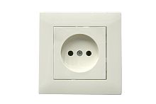 Розетка 1-м Karea RIZZ без заземл. керамика крем Makel 88010002